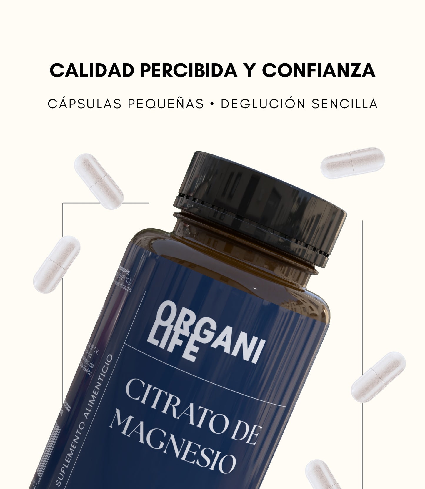 ORGANILIFE - Citrato de Magnesio Cápsulas